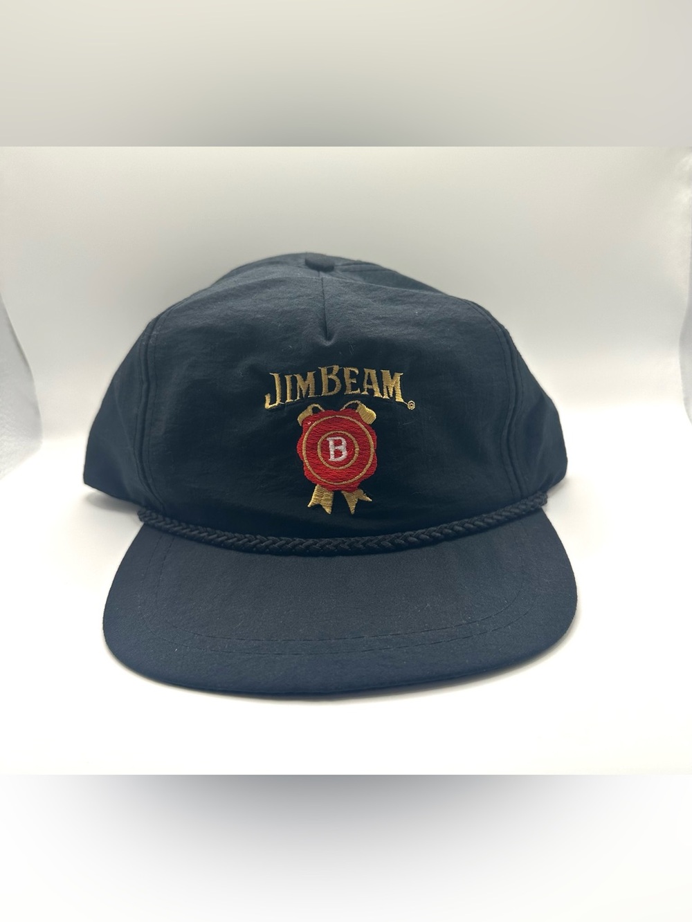 Jim Beam SnapBack Hat Black One Size Fits All Vintage